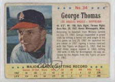 1963 Post ( Pictured) George Thomas ( Pictured) Lee Thomas #34 f6p