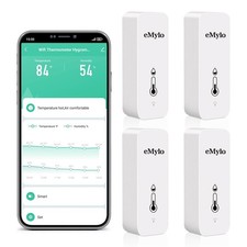WiFi Thermometer Hygrometer, Wireless Indoor Temperature Sensor with App Aler...