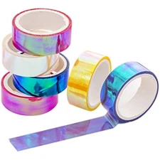 6 Rolls Rhythmic Gymnastics Decoration Holographic Prismatic Glitter T