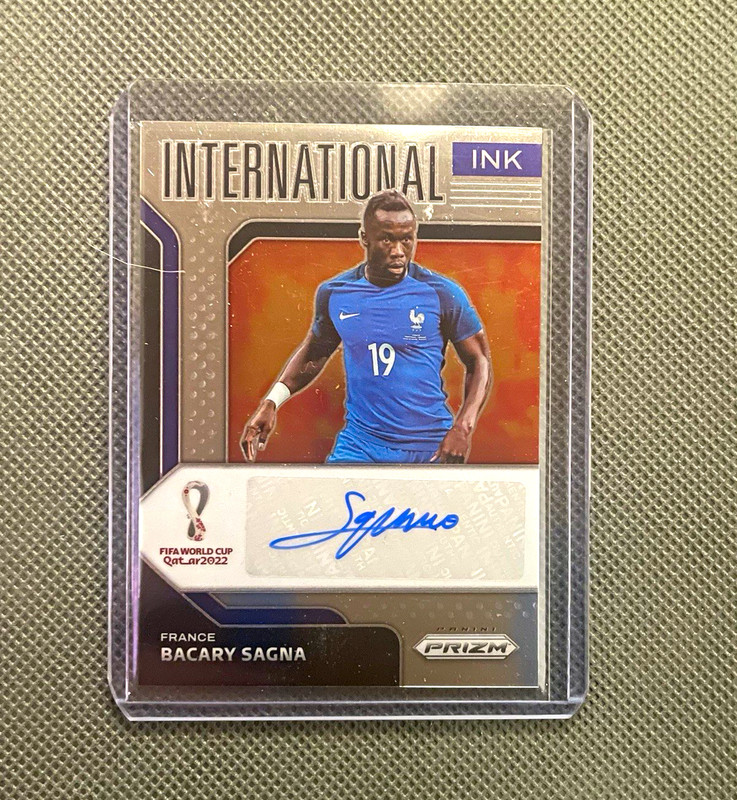 Panini Prizm 2022 WC Qatar Int'l Ink Bacary Sagna Auto #I-BSG