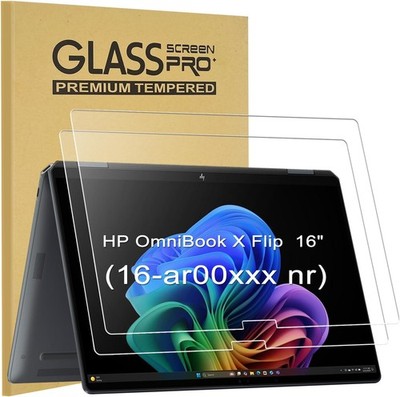 9H Hardness Tempered Glass Screen Protector for HP OmniBook X Flip 16  & HP Omni