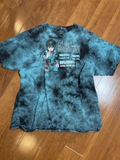 My Hero Academia Shirt Mens X-Large Blue Tie-Dye Anime Izuku Midoriya Profile