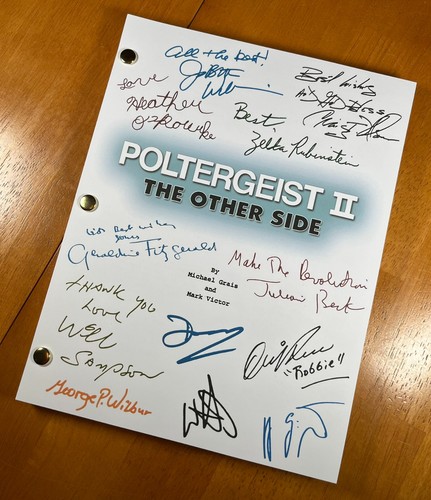 Poltergeist II Script Signed- Autograph Reprints - 134 Pages- Horror- Halloween - Picture 2 of 8