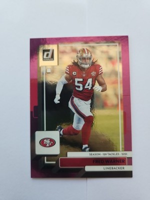 2022 panini donruss football fred warner season stat line Purple  #28 RARE