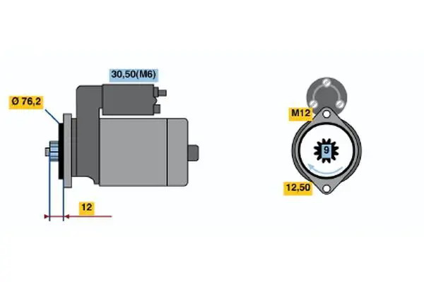 Motorino di avviamento 0 986 021 910 BOSCH