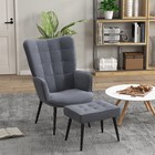 HOMCOM Relaxsessel mit Fußhocker, Armlehensessel mit höhe Rückenlehne Ruhesessel