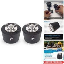 Pool Winterizing Plug 1.5 to 2 Inch Black Rubber Expansion Plug Pack of 2