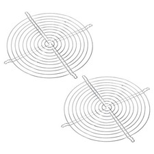 254mm Dia Fan Finger Grill, 2 Pack Metal Grill Protector Guard, Silver