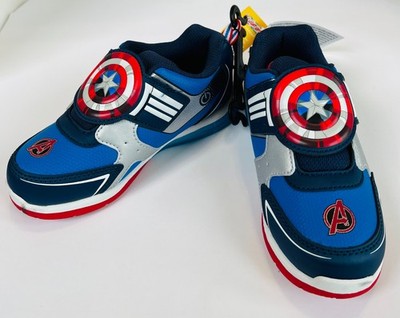 Marvel Avengers Super Heros Captain America Light-Up Shoes Little Kids Boy