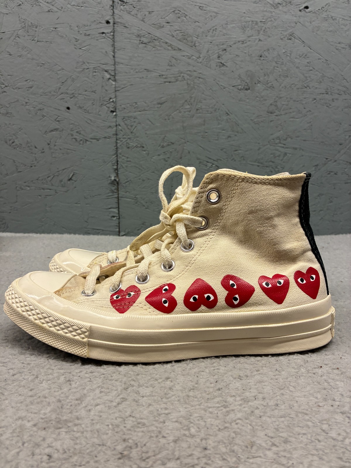 Converse x Comme des Garçons Play Cream Chuck Taylor High Top Sneakers Women's 8 thumbnail 10