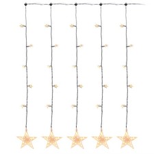 LED Sternenvorhang 105x100 cm - 100 LED - Stern Lichterkette Fenster Dekoration