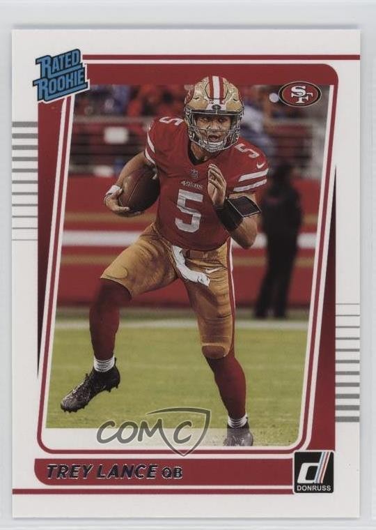 2021 Panini Donruss Rated Rookie Trey Lance #254 15ts