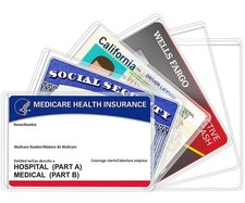 6 Pack New Medicare Card Holder Protector Sleeves  12Mil Clear PVC
