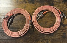 98 Inch Oxygen Free 10Awg  Speaker Cables Pair , Monster Banana Plug Connectors
