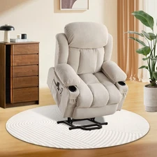 Electric Power Lift Recliner Chair w/ Vibration Massage Heating for Elderly-Lift
