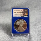 1995-P Proof American Silver Eagle NGC PF69 Ultra Cameo Blue Core Holder Label