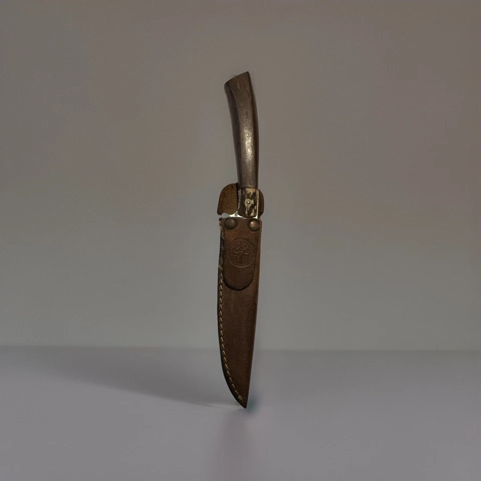 Cuchillo de caza Boker Argentina con mango de ciervo/madera con funda Foto 4 de 4