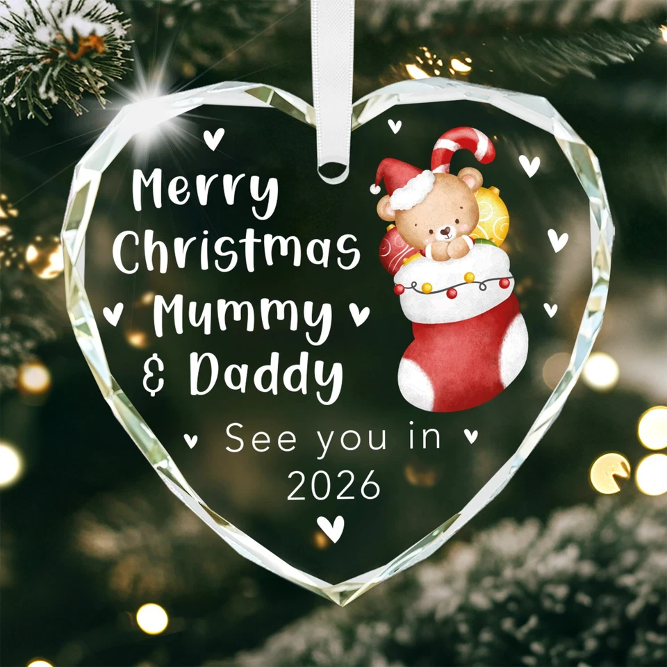 Personalised Bumps First Christmas Mum Dad Parents To Be Gift With Gift Bag - Image 2 of 4