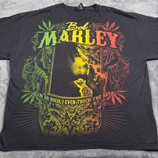 Vintage Zion Rootswear T-Shirt Mens 3XL Black Bob Marley Kaya Now Graphic Retro