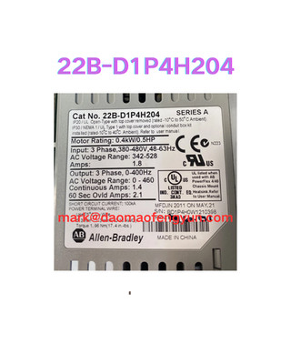 22B-D1P4H204 Second hand variable frequency drive test OK, fast delivery, DHL/FE