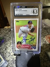 2023 Topps Series 2 Spencer Strider #602 CGC 8.5 Certified Autograph 10