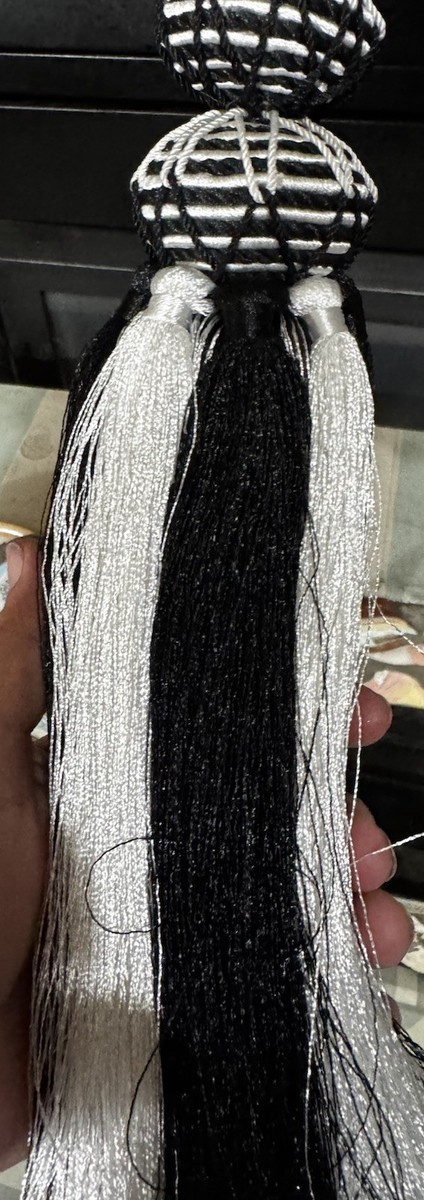 マッケンジーチャイルズ　タッセル MacKenzie Childs 16” TASSEL / Tie Backs Black & White Courtly | eBay