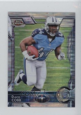 2015 Topps Chrome Rookies Pulsar Refractor David Cobb #154 Rookie RC 7mg