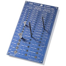 Screw Size Chart & Drill Bit Gauge/Pilot Hole Guide for Softwood/Hardwood
