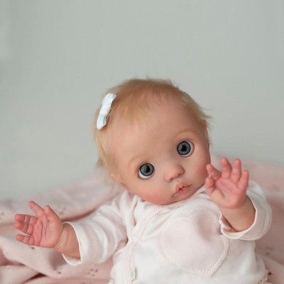 Peeka 16'' Lifelike Reborn Baby Doll Toddler Rooted Hair Cloth Body + Belly Toys