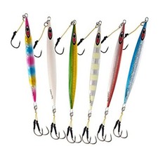 CalissaOffshore Speed Jig 80g - 550g Tuna Rigged 3/0 + 7/0 Assist 150g 6 Pack