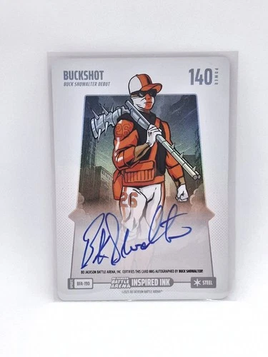 2025 BoBA Battle Arena Update Buckshot Buck Showalter Steel On Card Auto SP