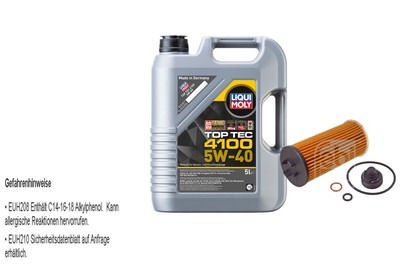 FEBI Ölfilter 5L LIQUI MOLY Top Tec 4100 5W-40 für MINI Mini Countryman F60 One