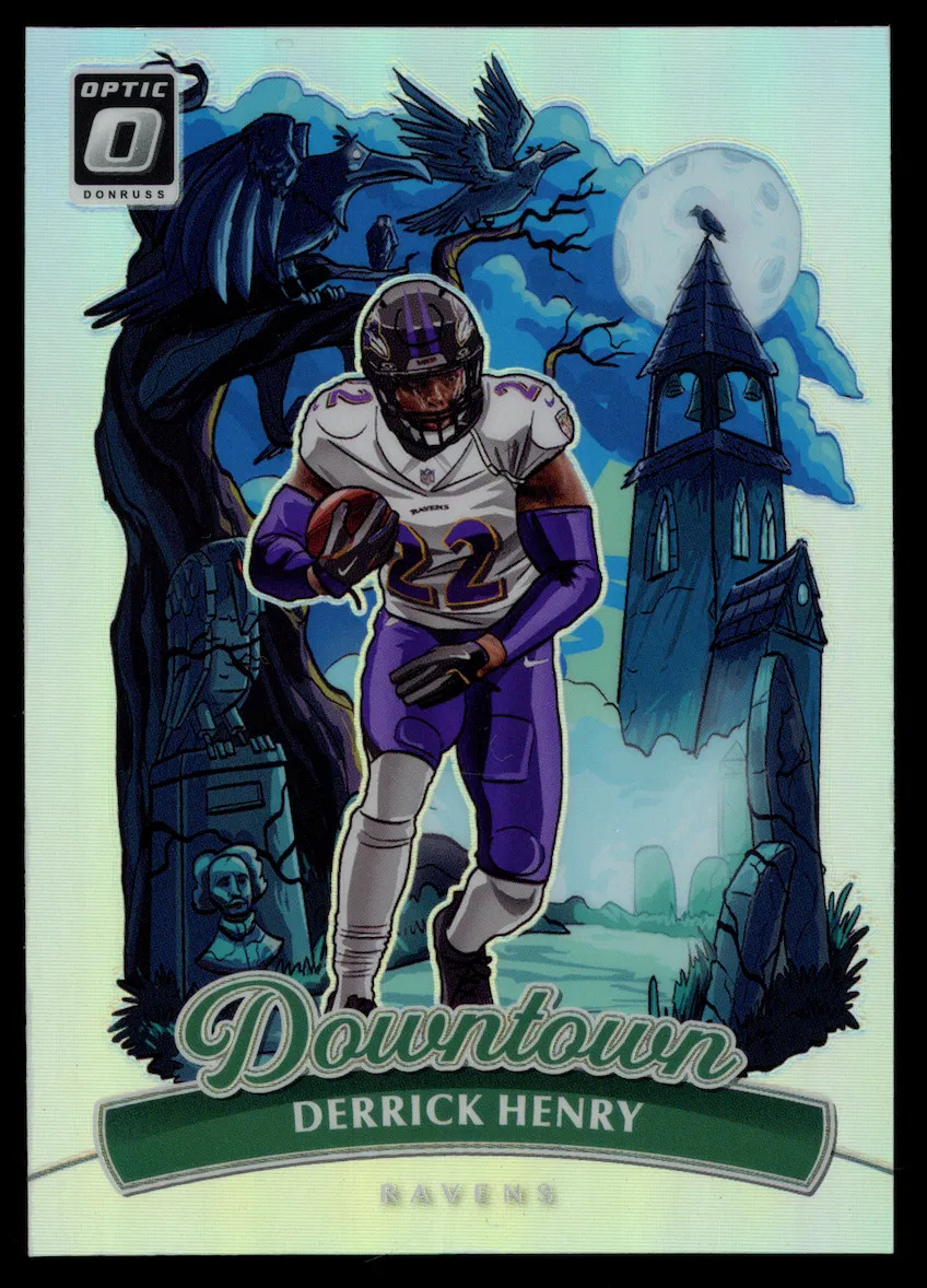 DERRICK HENRY 2025 Panini Donruss Optic Downtown Case Hit SSP #3 Ravens