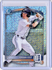 2025 Bowman Chrome Draft Mega Box Jordan Yost 1st RC Mojo Refractor Tigers
