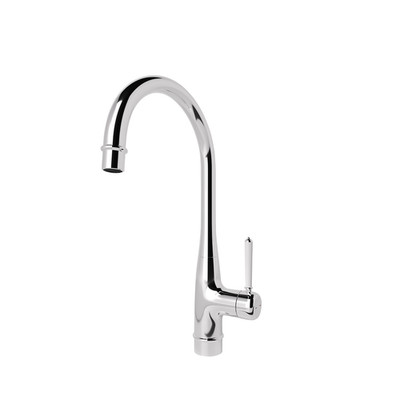 GoodHome Filbert Silber Chrom Optik Küche Seitenhebel Wasserhahn