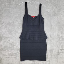 WOW Couture Dress Womens M Black Contour Bodycon Sleeveless Iconic Y2K Bandage