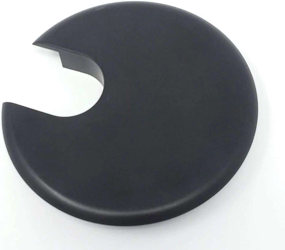 Ojal de escritorio con cubierta para orificio de 2,5 pulgadas. Paquete de 5 para cable de plástico negro Foto 3 de 4