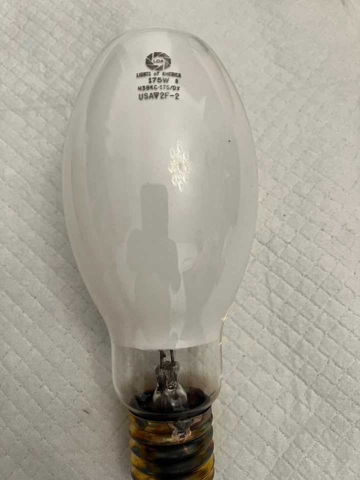 H39KC-175/DX MERCURY VAPOR LIGHT BULB Mogul Base NEW US Made - Image 2 of 4