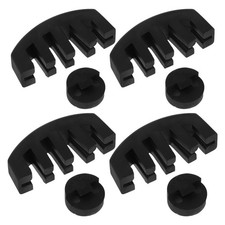 8Pcs Black Rubber Violin Mute Set Round Claw Style Soft Practice Mute for Violin