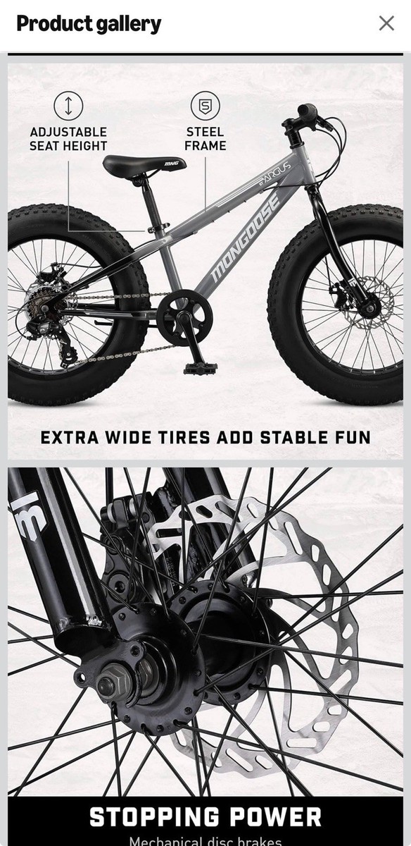 Mongoose Argus 20” Fat Tire Bike. New In Box. | eBay