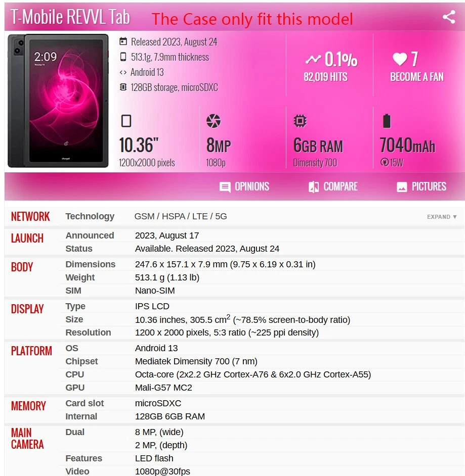 Kids Case For T-Mobile Revvl Tab 5G 10.36" 2023 Shockproof Handle Stand Cover - Image 3 of 4