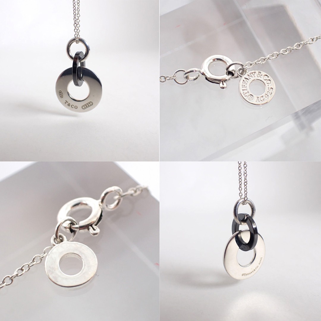 Auth Tiffany 925 Titanium Interlocking Necklace j… - image 8