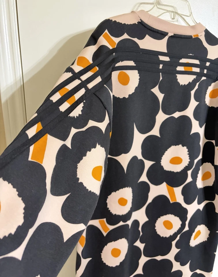 ADIDAS x Marimekko Unikko Floral Polar Sudadera Vestido-Talla S-Multi Foto 3 de 4