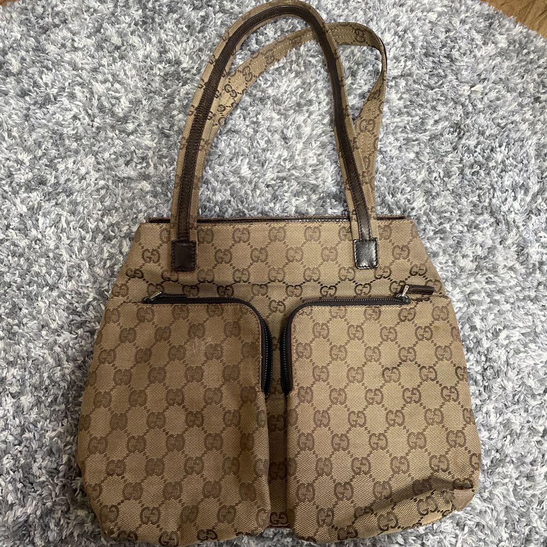 Gucci GG Monogram Shoulder Bag Japanese Import Vintage Luxury
