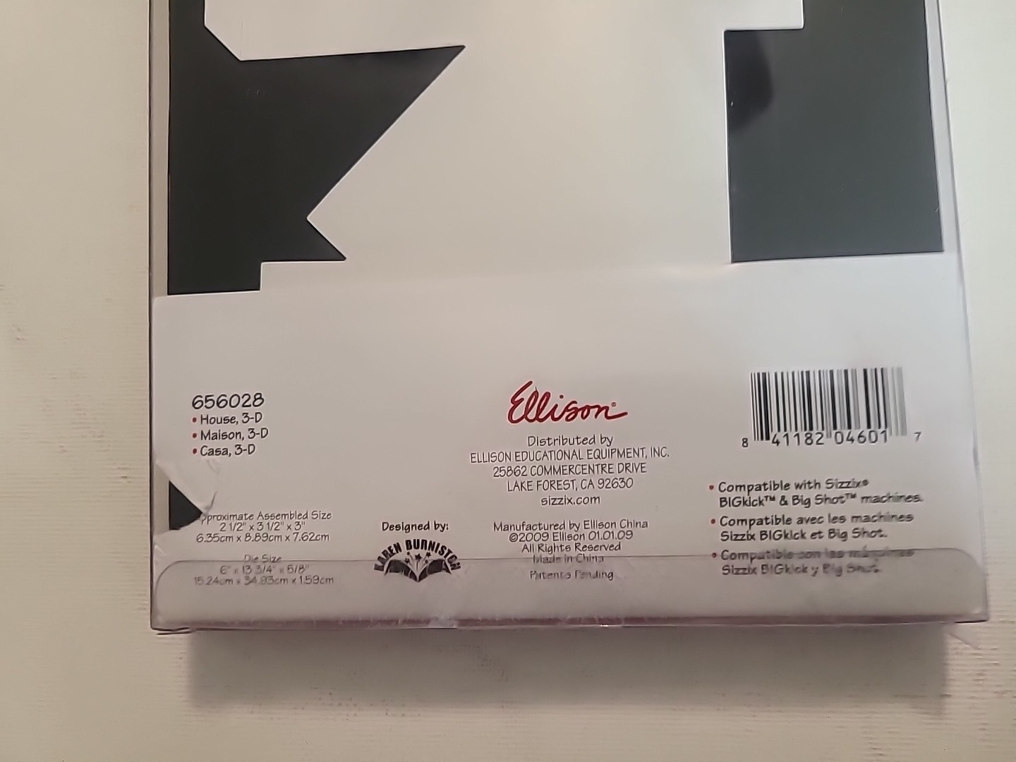 как выглядит Sizzix Bigz XL Die Design in 3D 656028 House 3D Greeting Card Pop Up EXCELLENT фото