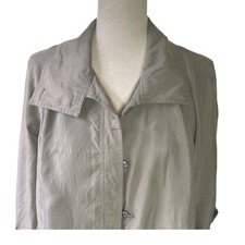 Chicos 2 Utility Chic SILK Jacket Top 12 Green Lightweight Pockets Lagenlook