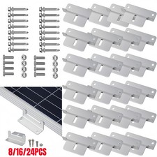 8-24PCS Solar Panel Mounting Z Bracket Set For Flat Roof Wall Mount Kit Aluminum