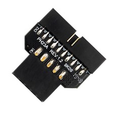 New Panel Plug USB2.0 9-Pin Female to USB3.0 19-Pin Male Adapter For Mainboard q
