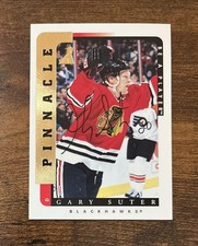 1996-97 Pinnacle Be A Player Autographs Gary Suter #180 Auto Chicago Blackhawks