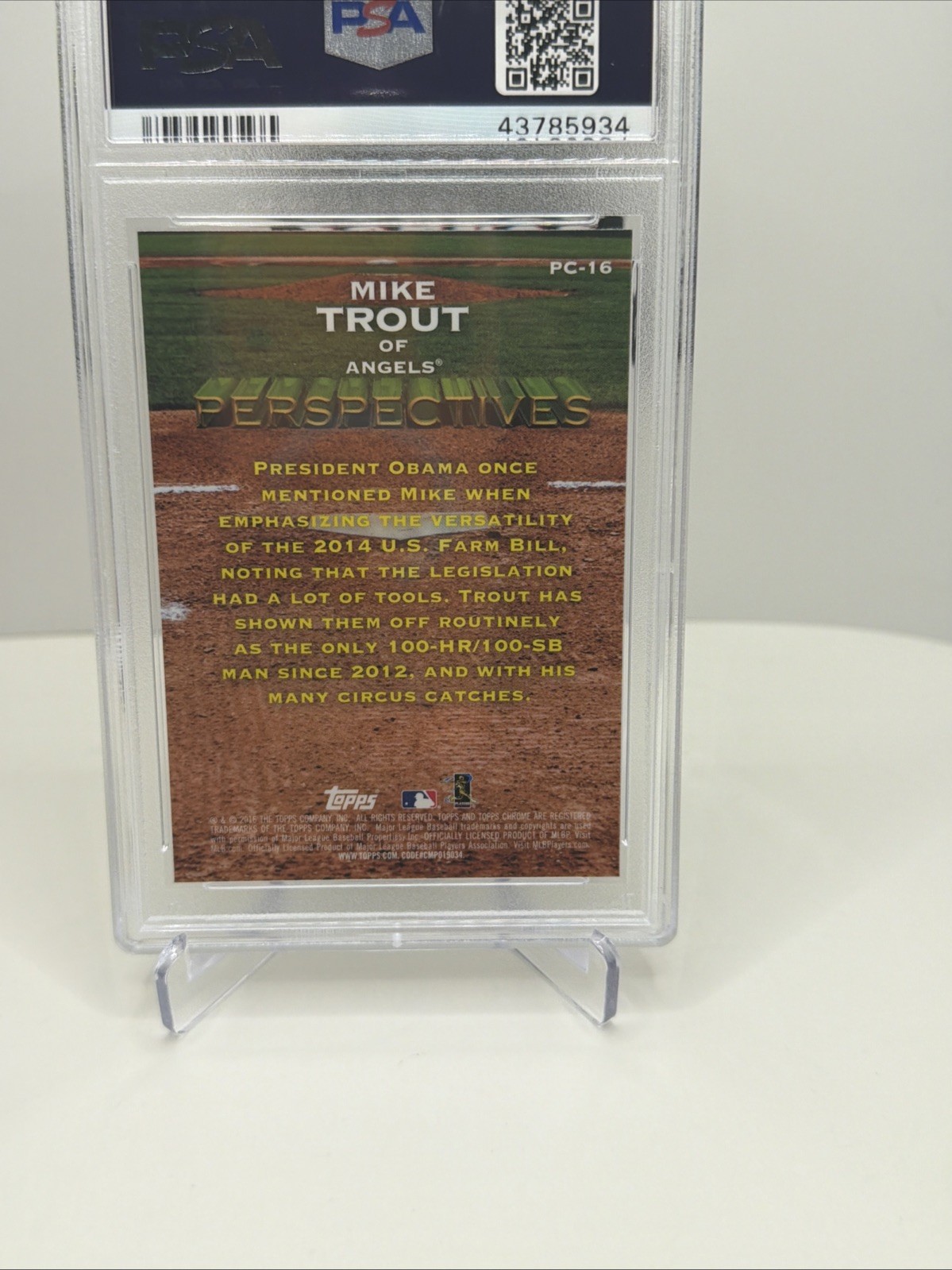 Mike Trout - 2016 Topps Chrome Perspectives  PSA 10   view 4